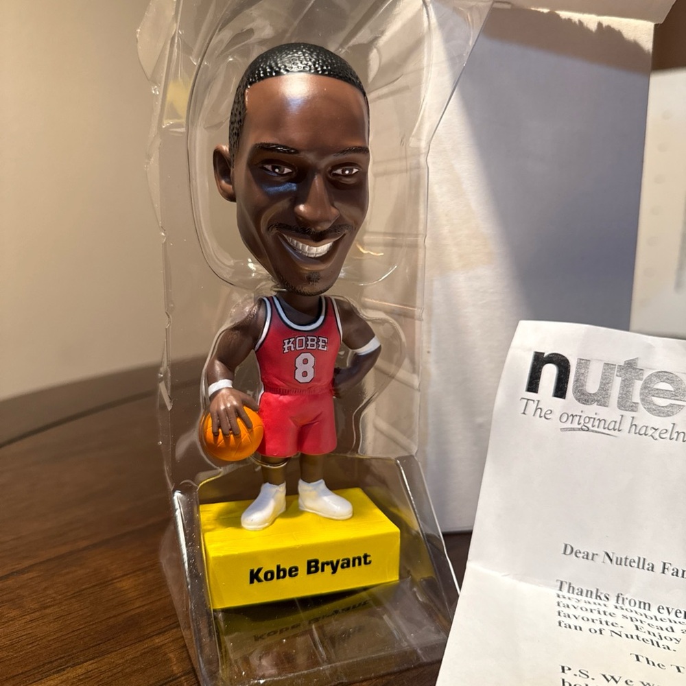 Kobe Bryant 2003 Nutella Bobblehead - NIB with original nutella paperwork